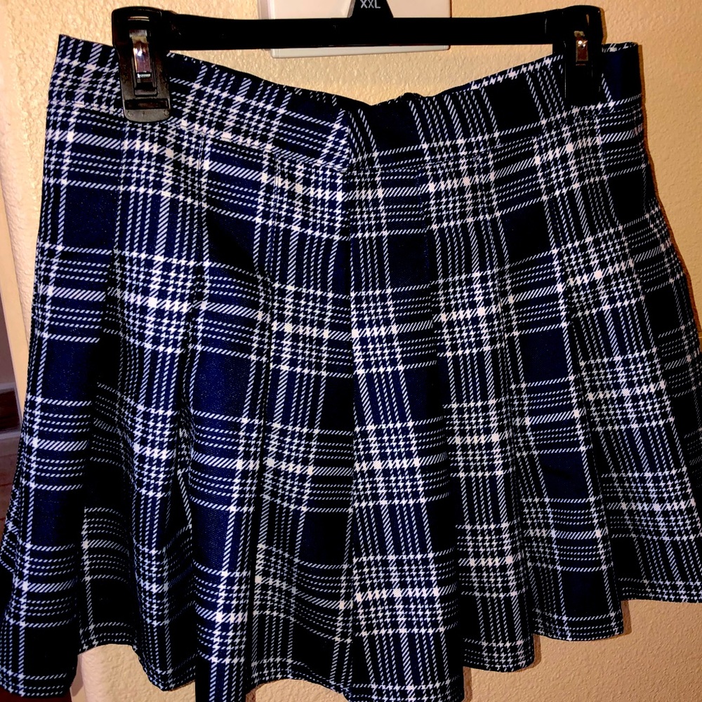 Plaid, pleated "school" skirt